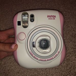 instax mini camera with two packs of film